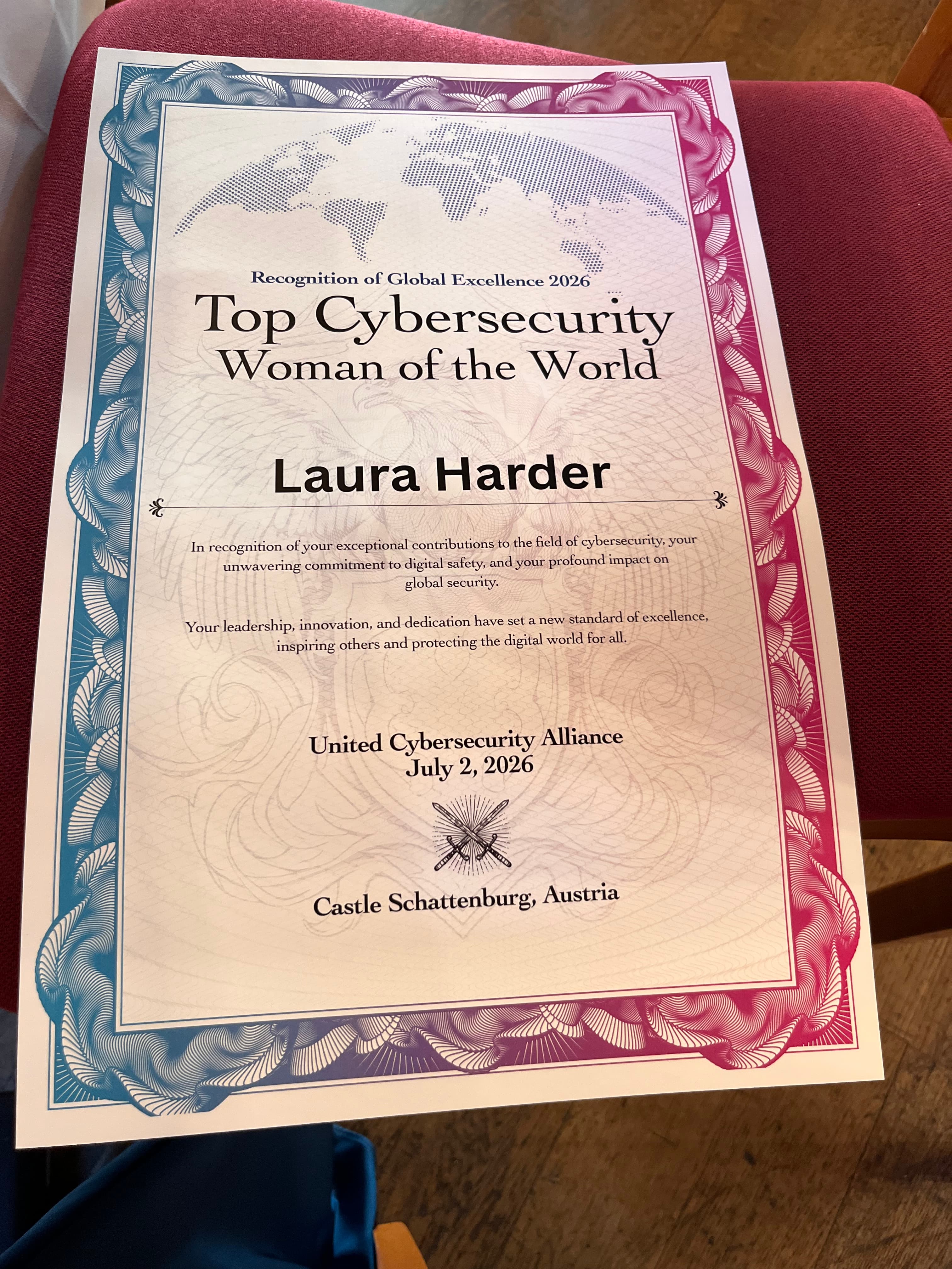 Laura I. Harder — Cybersecurity Woman of the World Awards 2026 (photo 1)